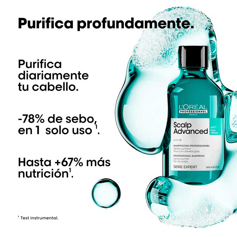 Shampoo Dermopurificador Anti grasa Scalp Advanced 500 ml