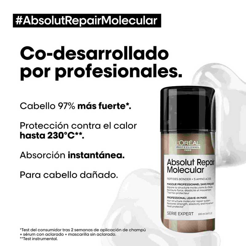 Termoprotector para Cabello Muy Dañado Absolut Repair Molecular 100 ml