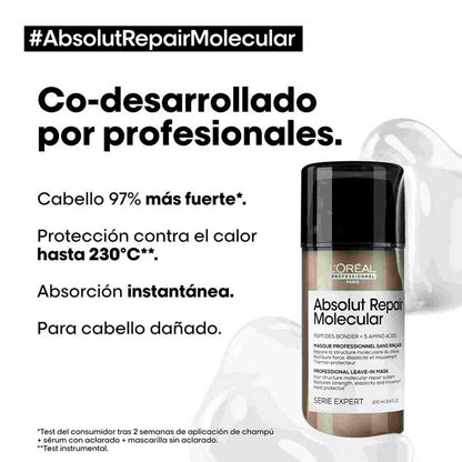 Termoprotector para Cabello Muy Dañado Absolut Repair Molecular 100 ml