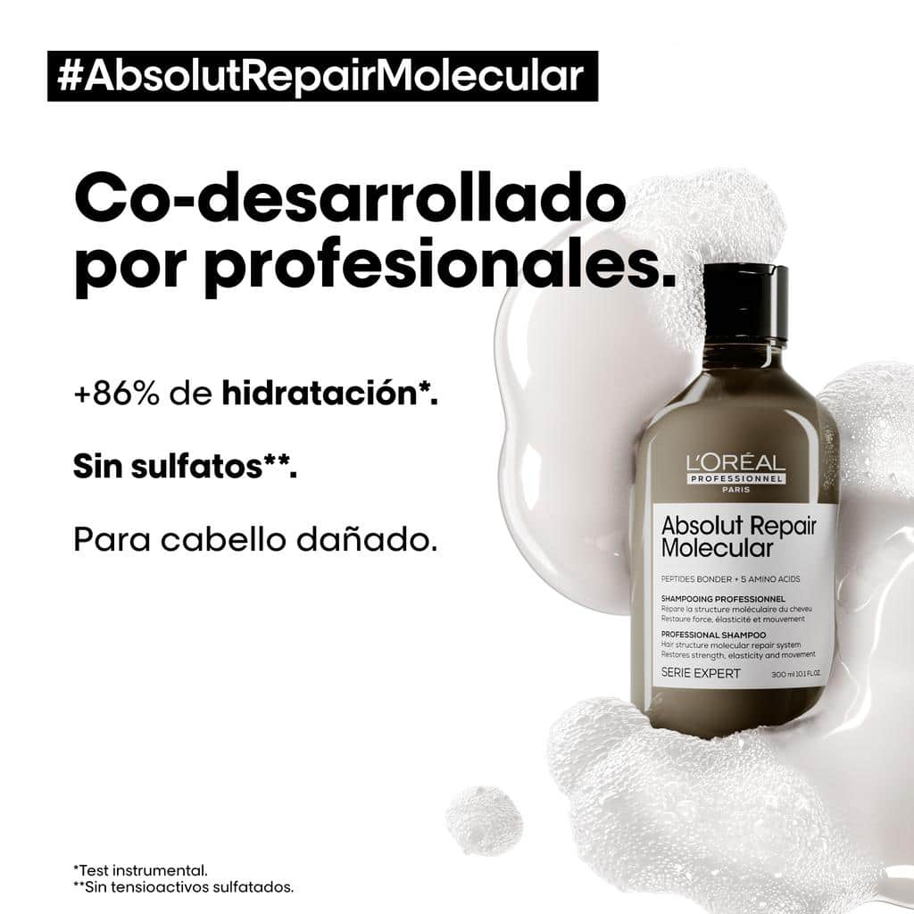 Shampoo para Cabello Muy Dañado Absolut Repair Molecular 300 ml