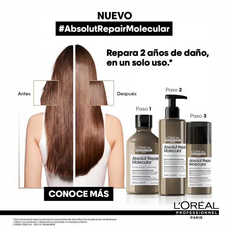 Tratamiento para Cabello Muy Dañado Absolut Repair Molecular 250 ml