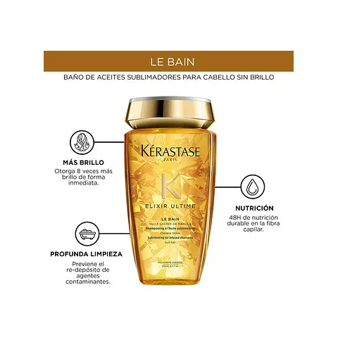Shampoo HIDRATACIÓN/BRILLO Elixir Ultime 250ml