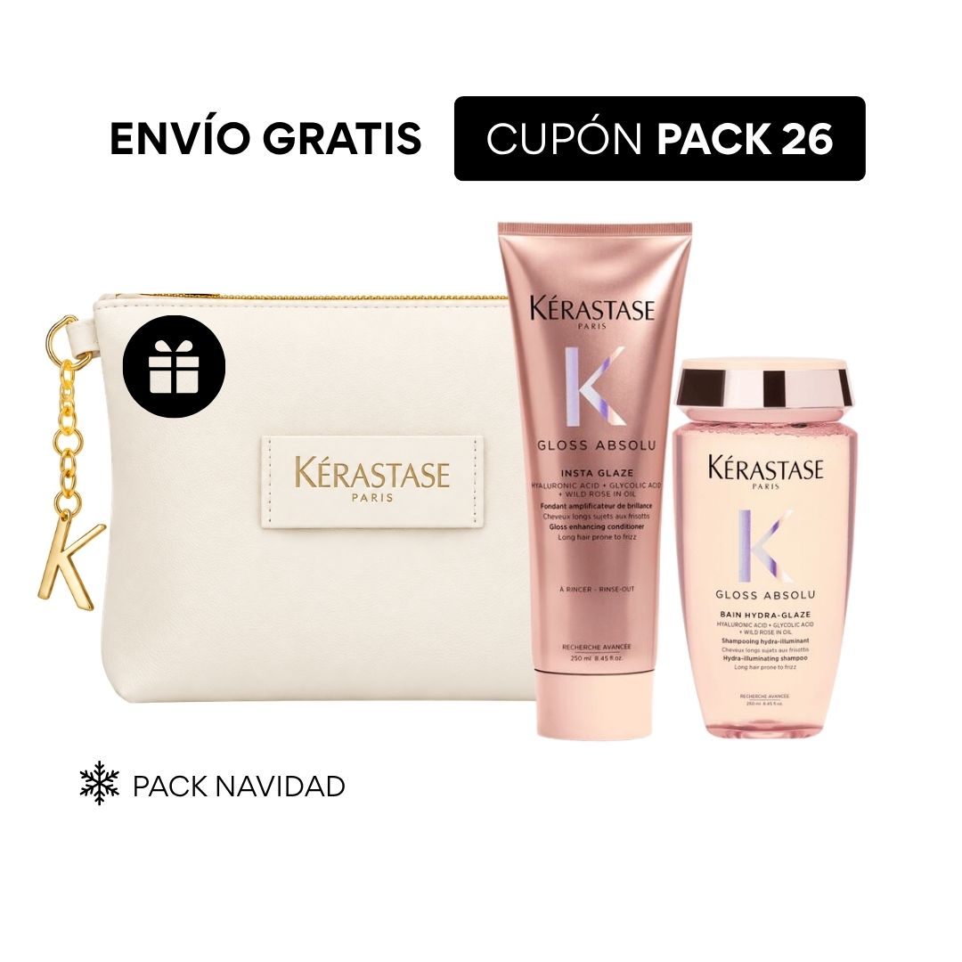 NUEVO Pack Brillo y AntiFrizz Gloss Absolu + REGALO Neceser Kerastase