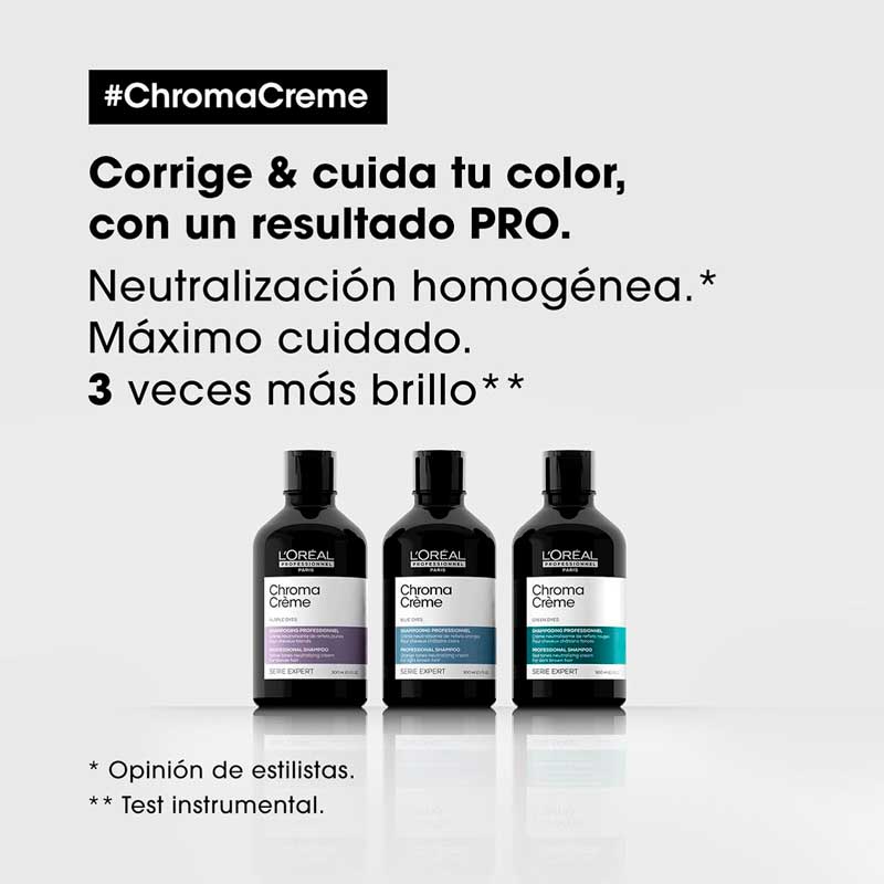 Shampoo Verde Matiza Rojos Chroma Creme 300 ml