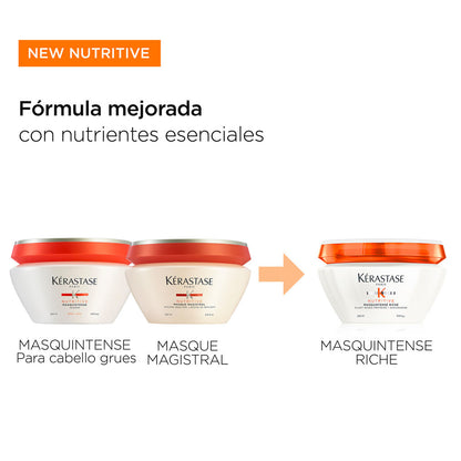 Mascarilla Cabello Muy Seco de Regular a Grueso Masquitense Riche Nutritive 200ml