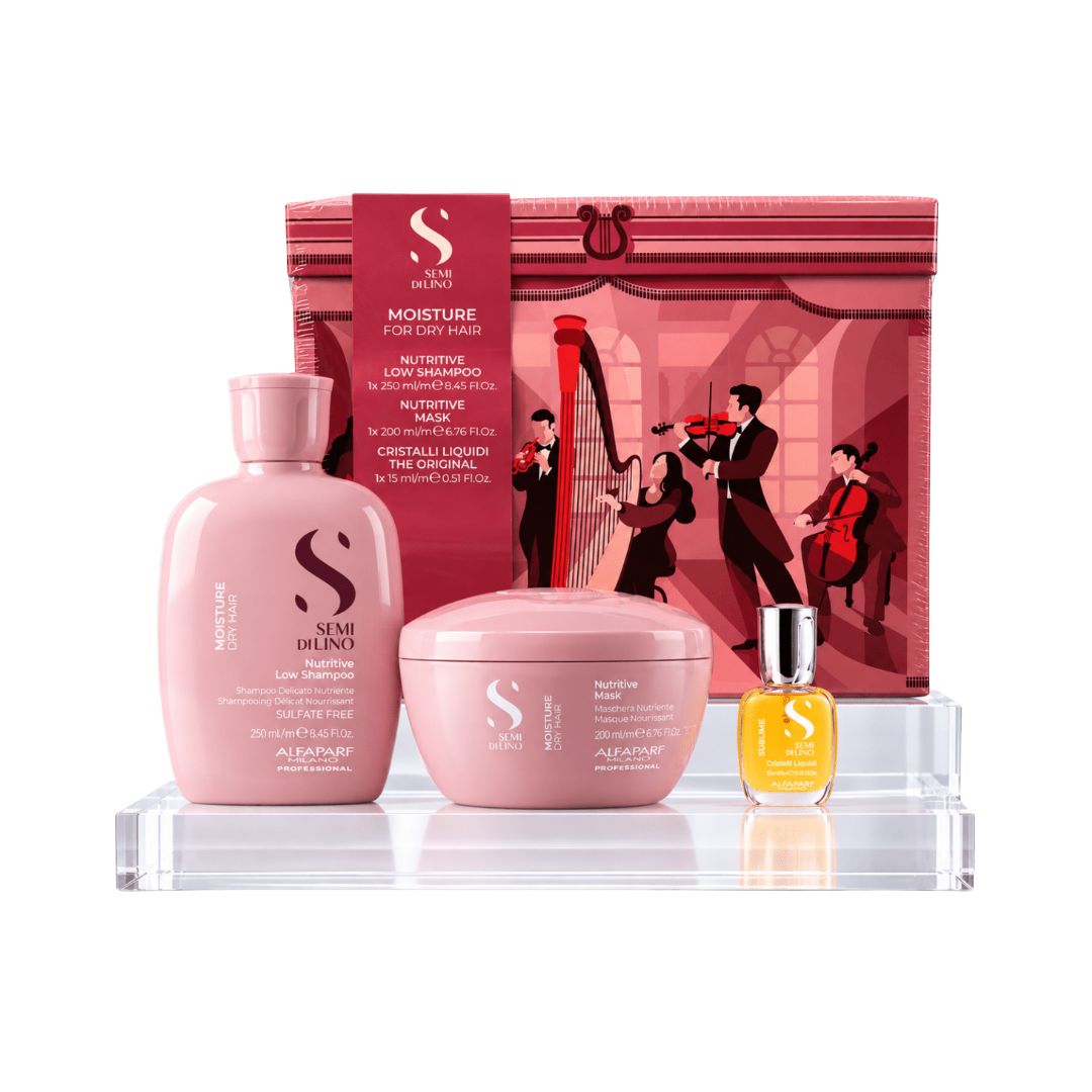 Pack Nutrición/Brillo + Regalo Oleo cristalli liquidi 15ml Semi di lino Alfaparf