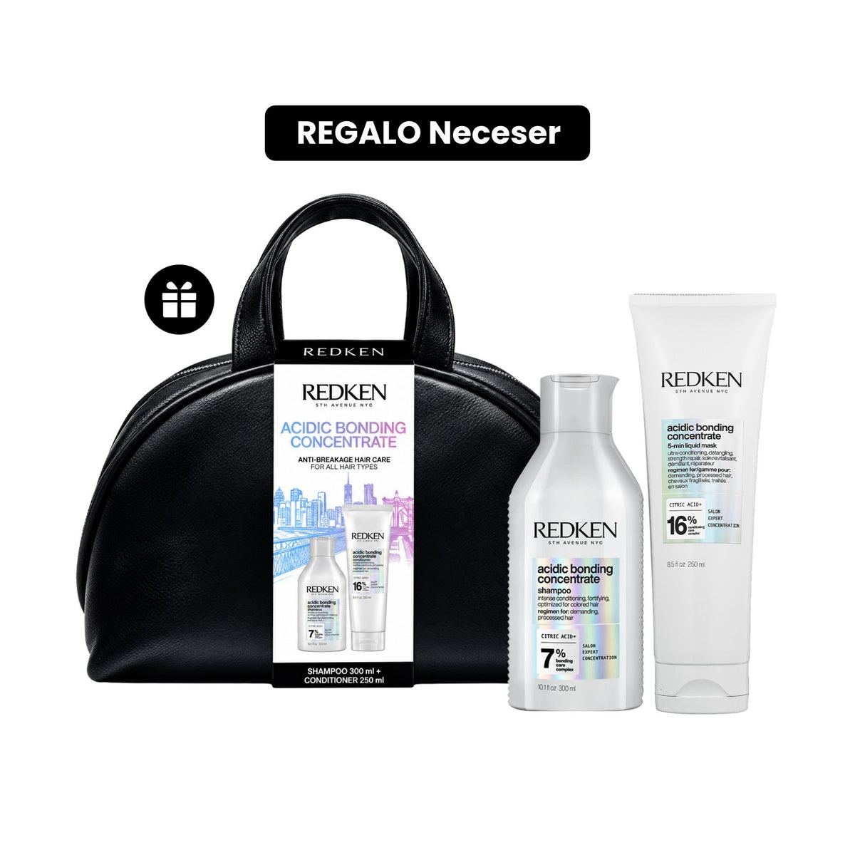 Pack ABC SH+M Acidic Bonding Concentrate Reparación/Post Color REGALO Neceser
