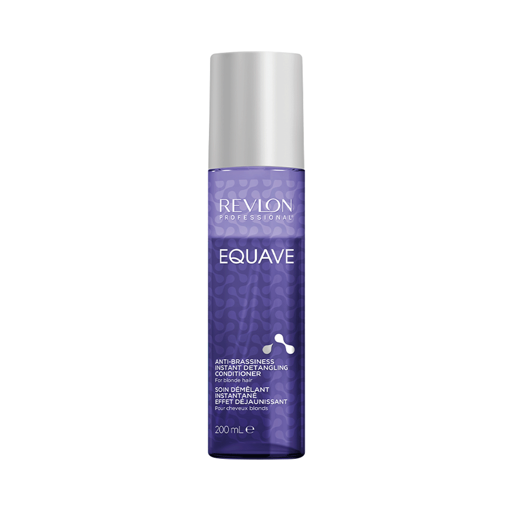 Acondicionador bifásico Cab Rubios, Grises o Decolorados sin enjuague Revlon Equave Anti Brassiness 200 ml